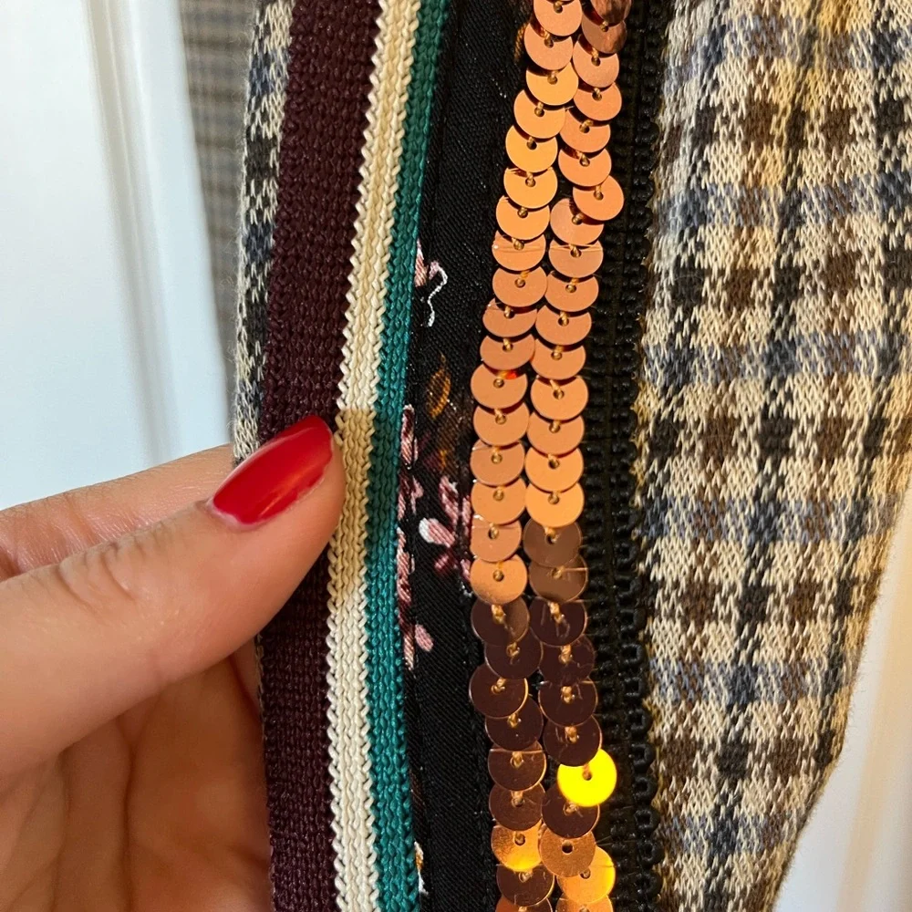 NWT Anthropologie Maeve Bettie Joggers in Brown Plaid, Size S - Picture 4 of 5